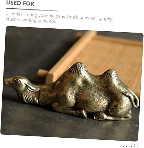 Miniatura 7 de BESTOYARD 4pcs camel pen holder golden girls ornament animal ornamentos nieve globo figurines camello esculturas camello estatua figuras de cristal