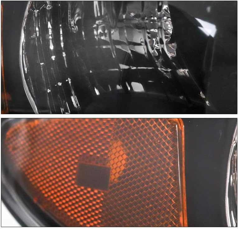 Replacement Headlights Headlamps Black For 1997-2003 Pontiac Grand Prix