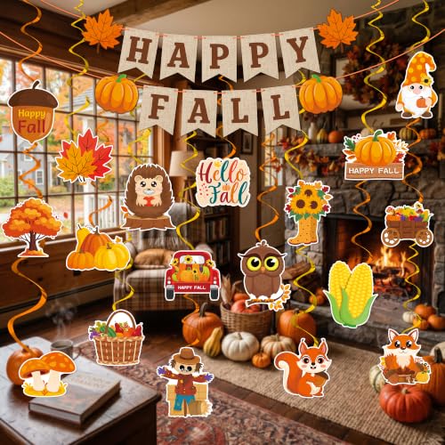Fall Party Decorations Happy Fall Banner Fall Hanging Decor Kit - image 4