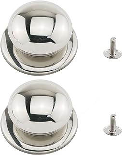 E-outstanding Pot Cover Knob Handle 2PCS 2.1 Inch Universal Stainless Steel Replacement Cookware Pan Pot Lid Handle Circular Handgrip Knob