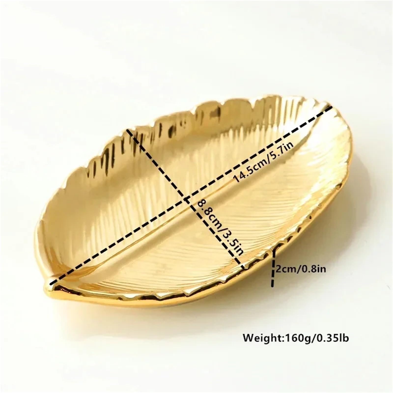 Schmuckschale 2 stücke Keramik Blätter Platte Baum Blatt Schmuck Snacks Dessert Lagerung Tablett Gericht(Silver)