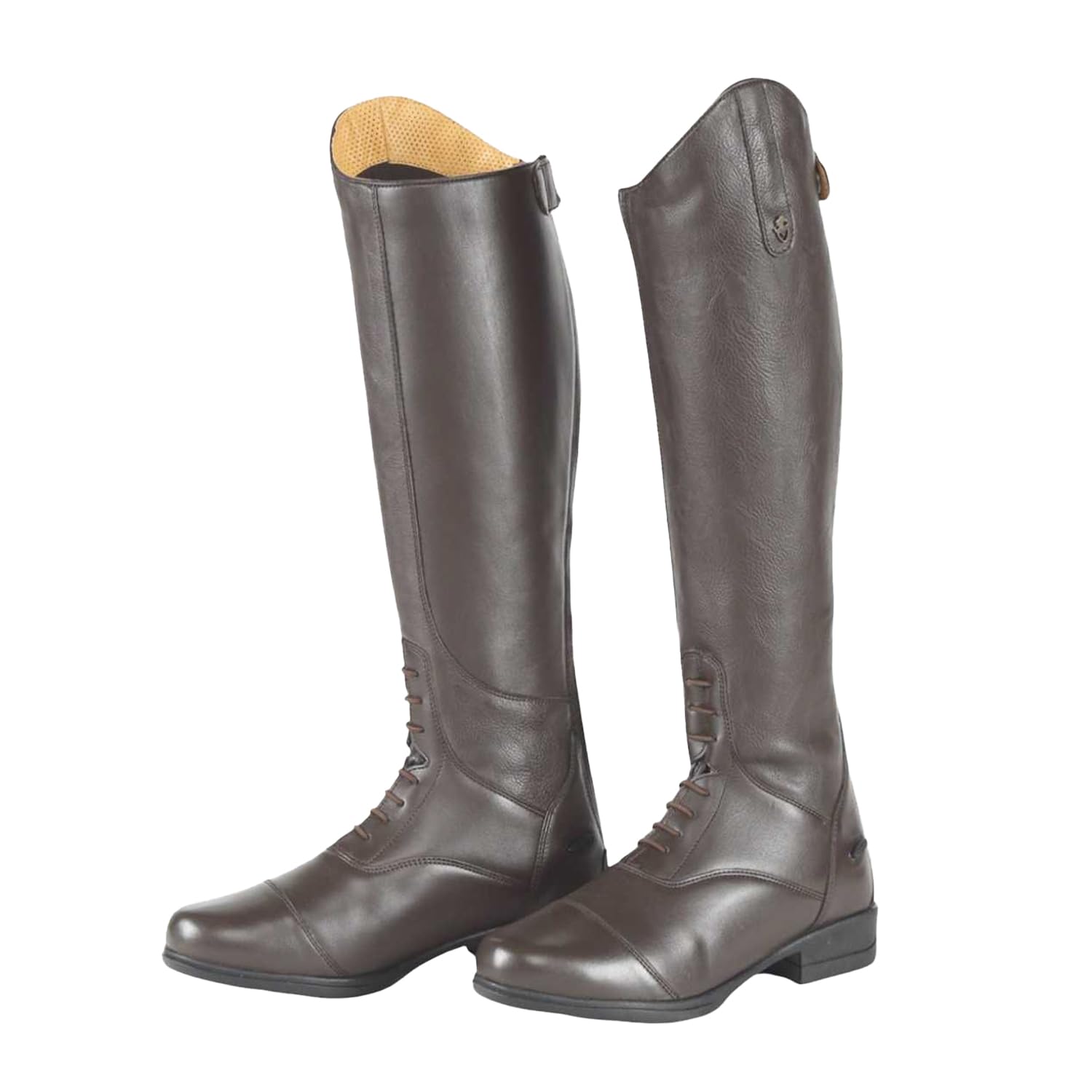 Shires Moretta Gianna - Stivali da equitazione in pelle per adulti, colore: Marrone, Nero , 11 Wide