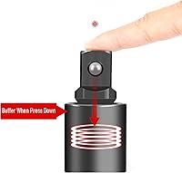 Vista 4 de Adaptador de zócalo giratorio universal de 1/2", extensión de zócalo de impacto negro, acero CR-V