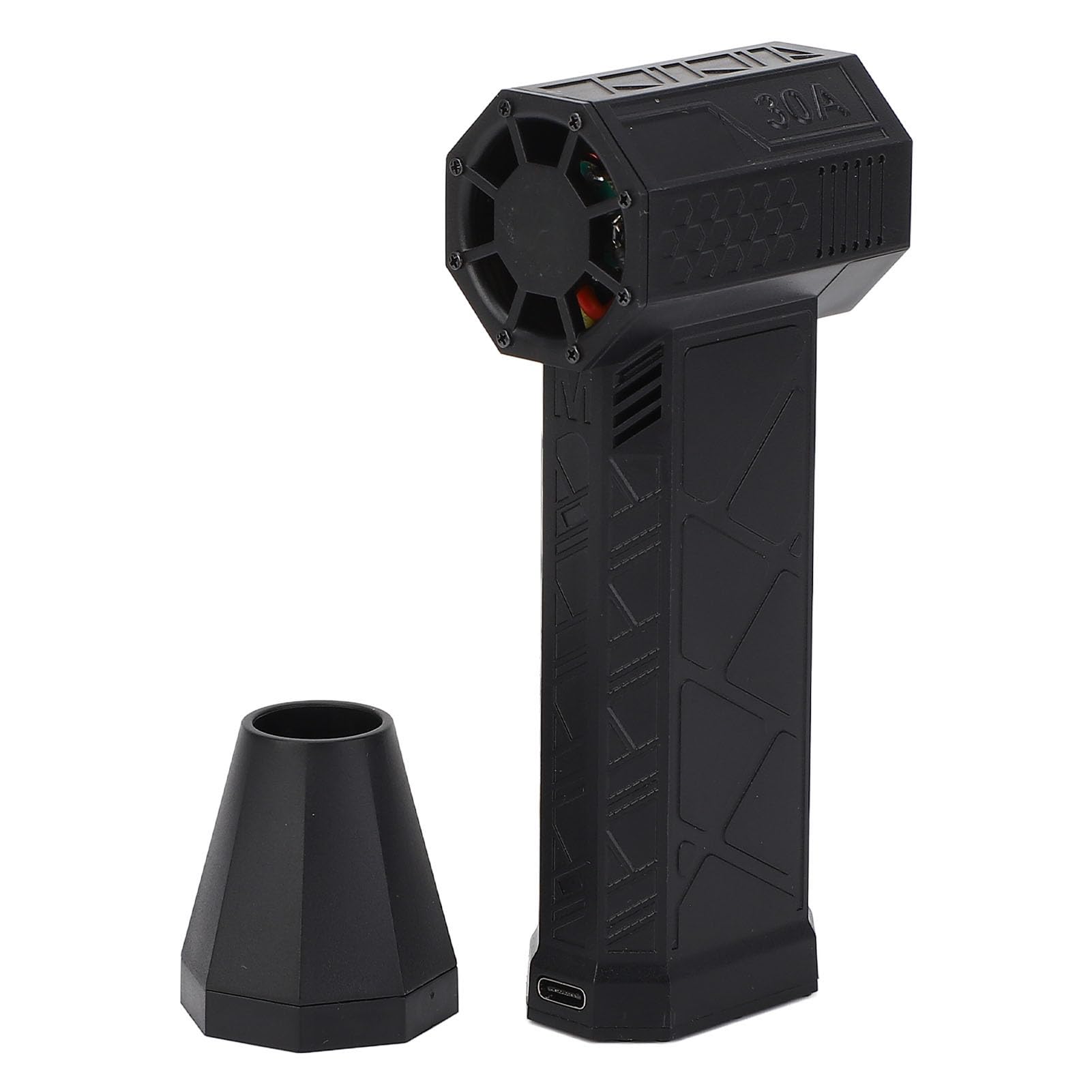 Jiawu Plumero de Aire Eléctrico, 200 W, 130000 RPM, Motor sin Escobillas, Limpiador de Polvo Eléctrico, Ventilador con Batería de Litio Recargable para Teclado, Portátil, Cámara, Asiento de Coche,