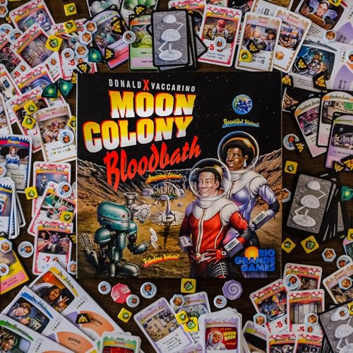 Image of Rio Grande Games: Moon Colony Bloodbath - Strategy Card Game, Space Survival, Engine Building-Engine Losing Tableau Game, Ages 14+, 1-5 Players