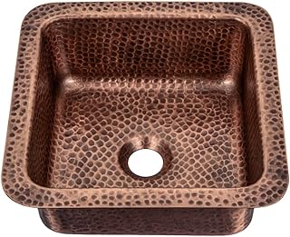 Monarch Abode 12-inch Hand Hammered Pure Copper Glasgow Dual Mount Drop ...