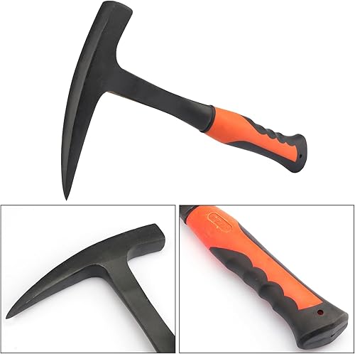 Miniatura 3 de 2 martillos de 28 onzas, martillo de mampostería de 11.8 pulgadas, martillo de geólogo de acero, martillo de púa de roca con punta puntiaguda y