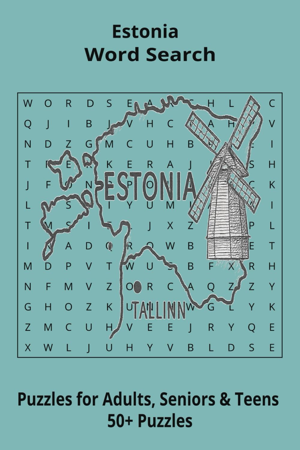 Country Estonia Word Searches: Puzzle Book 6x9”, 111 pages, 50+ Puzzles,… Gift for ;Travellers, Study, during Vacation, Holiday or Time to Relax