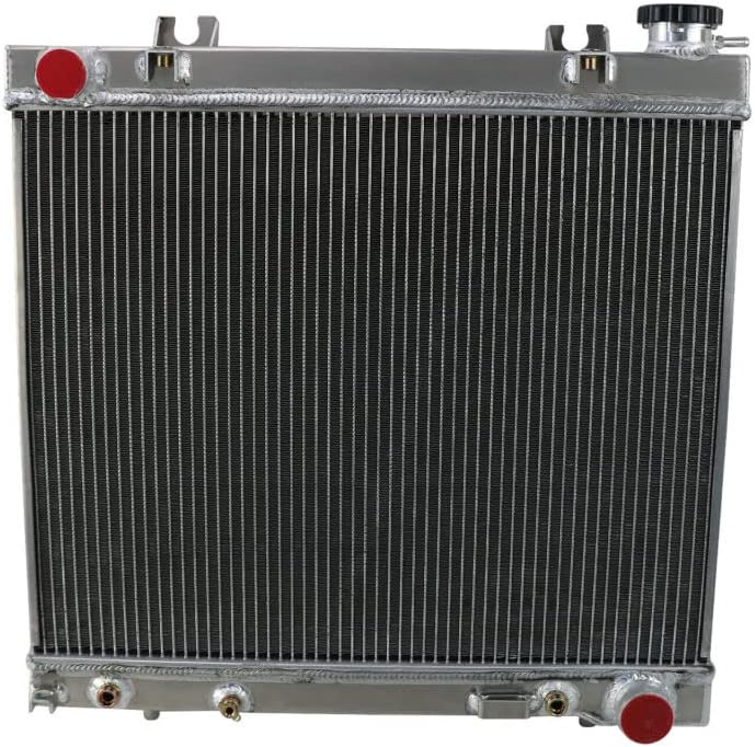 3 Row Aluminum Radiator For 2005-2012 Dodge Dakota & 2006-2009 Mitsubishi Raider 2011 Ram 3.7L V6/4.7L V8 GAS FLEX, 3 Row radiator