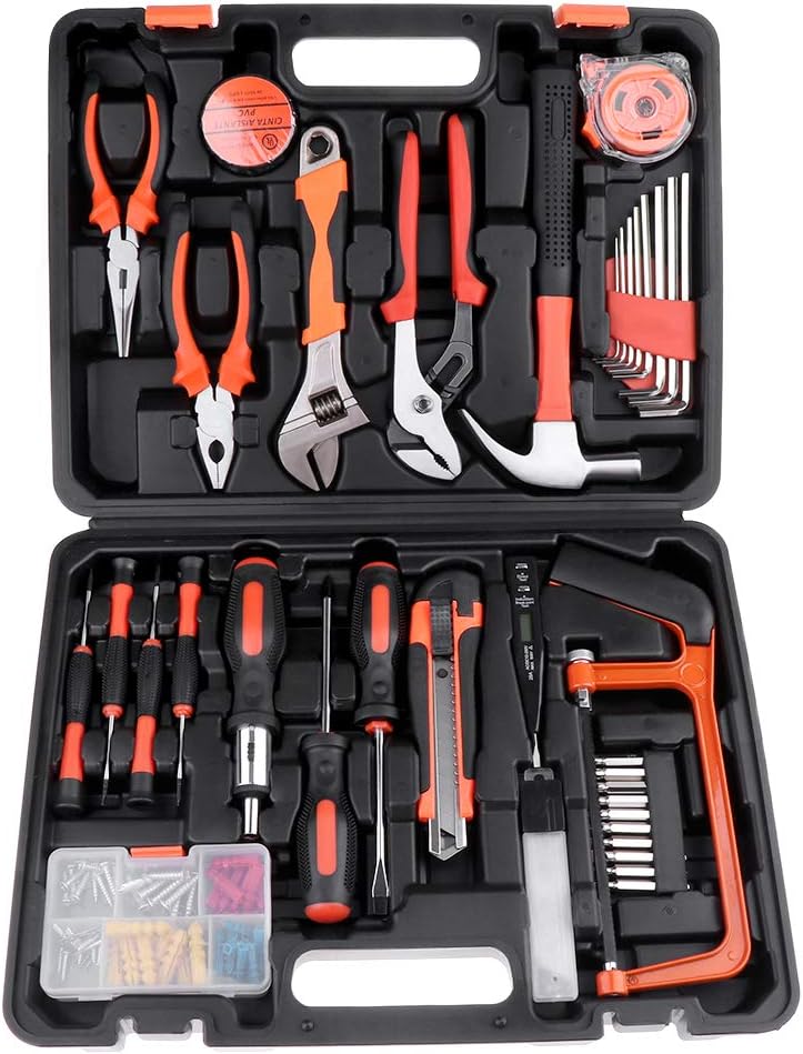 Hottest Sales Miulika 100 Piece Tool Set General Household Hand Tool Kit Home Repair Mechanics Tools Screwdriver Hammer Wrench Plier Saw with Toolbox Storage Case 70% Off Everything Miulika 100 Piece Tool Set General Household Hand Tool Kit Home Repair Mechanics Tools Screwdriver Hammer Wrench Plier Saw with Toolbox Storage Case
