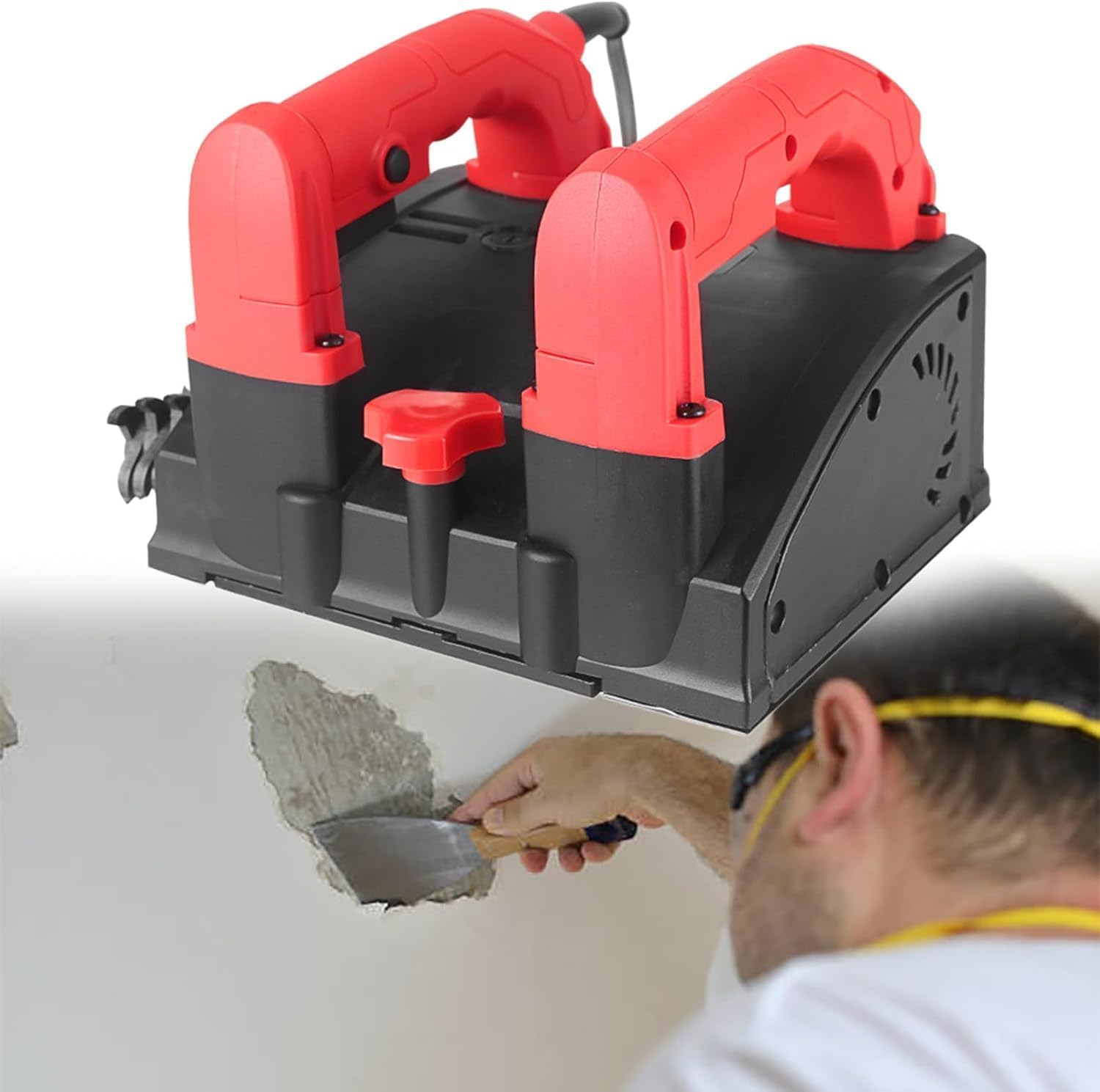 Electric Wall Planer Handheld Power Planer Wall Machine Planing Depth 1-4mm for Drywall and Plaster with Vacuum Cleaner