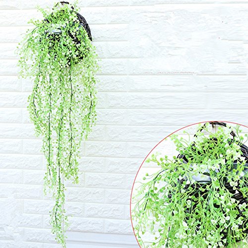 LAOLIU 110CM Artificial Plant Rattan Hanging Basket Flower Artificial Flower