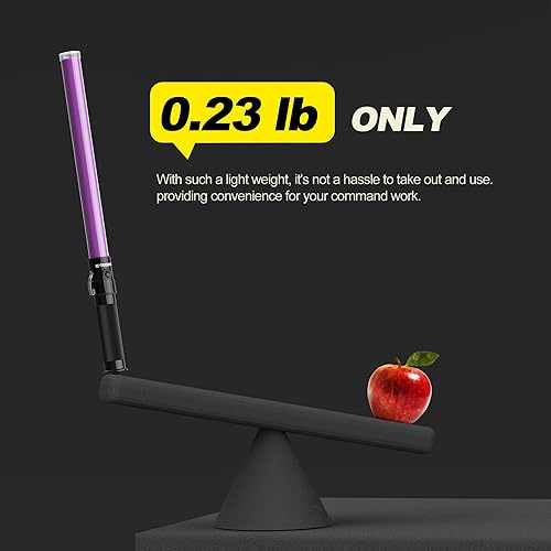 Miniatura 75 de Varita de luz de seguridad de 21 pulgadas Alta visibilidad, duradera, portátil Varita de control de tráfico con 2 modos intermitentes para Azul