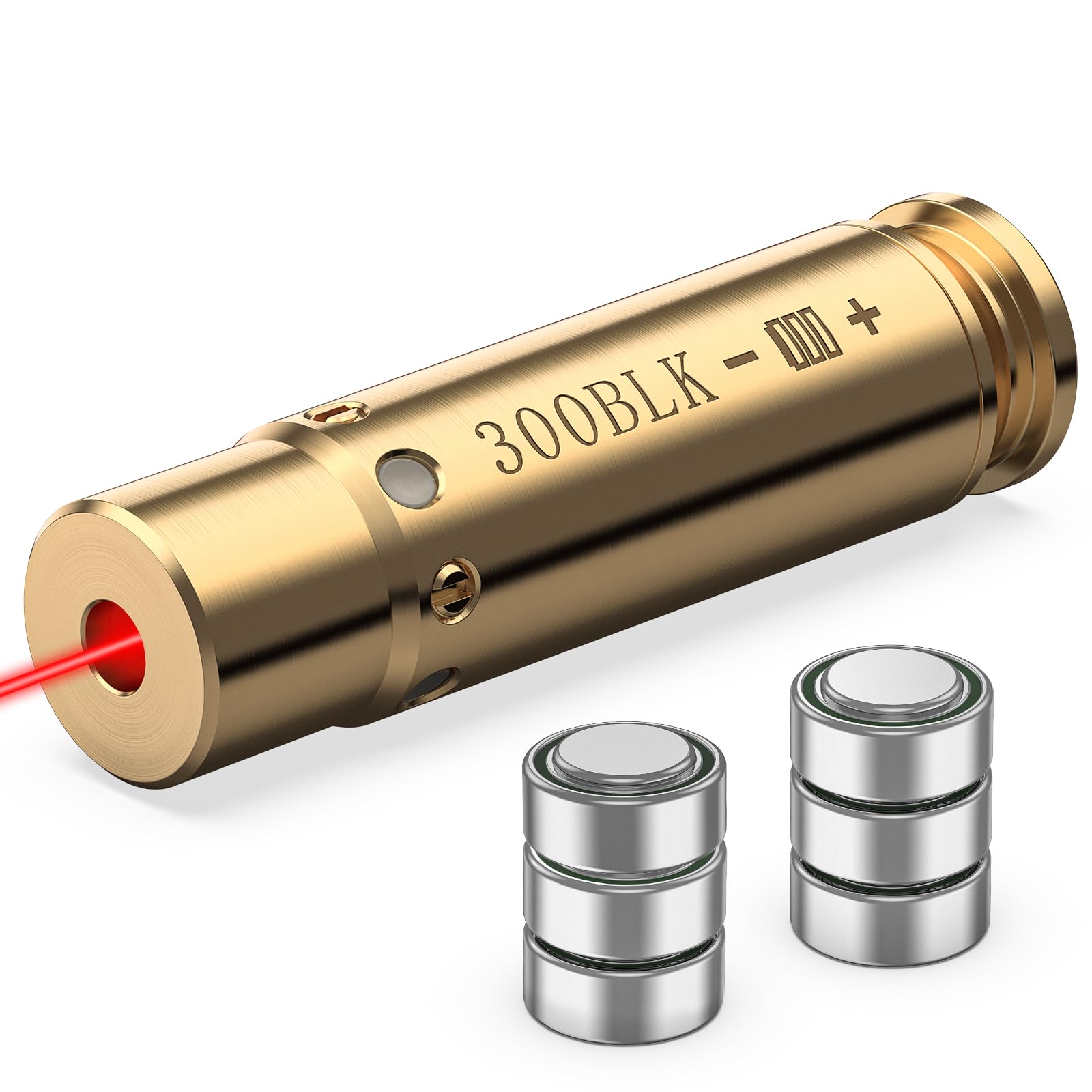 MidTen Red Bore Sight Laser 380AUTO/300BLK/.40/30-30WIN/.44 Cal/7MM Red Laser Boresighter Zeroing Bore Sighting Laser with 6pcs Batteries