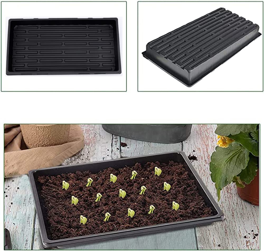 Plateaux de Culture sans Trous d'évacuation de Parfaits pour Les Plantes, Le Jardinage en Couverture, Les microverts, Le blé et d'autres terrains ou hydroponiques (10, Grande Taille