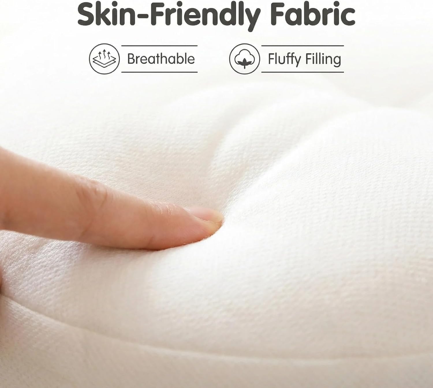 CAMZ Flannel Floor Lounge Pillow, 31.5in Skin Friendly Lounger Pillow with Handle Multifunctional Soft 𝖡𝖺𝖻𝗒 Shower Gift (White,31.5x20'')