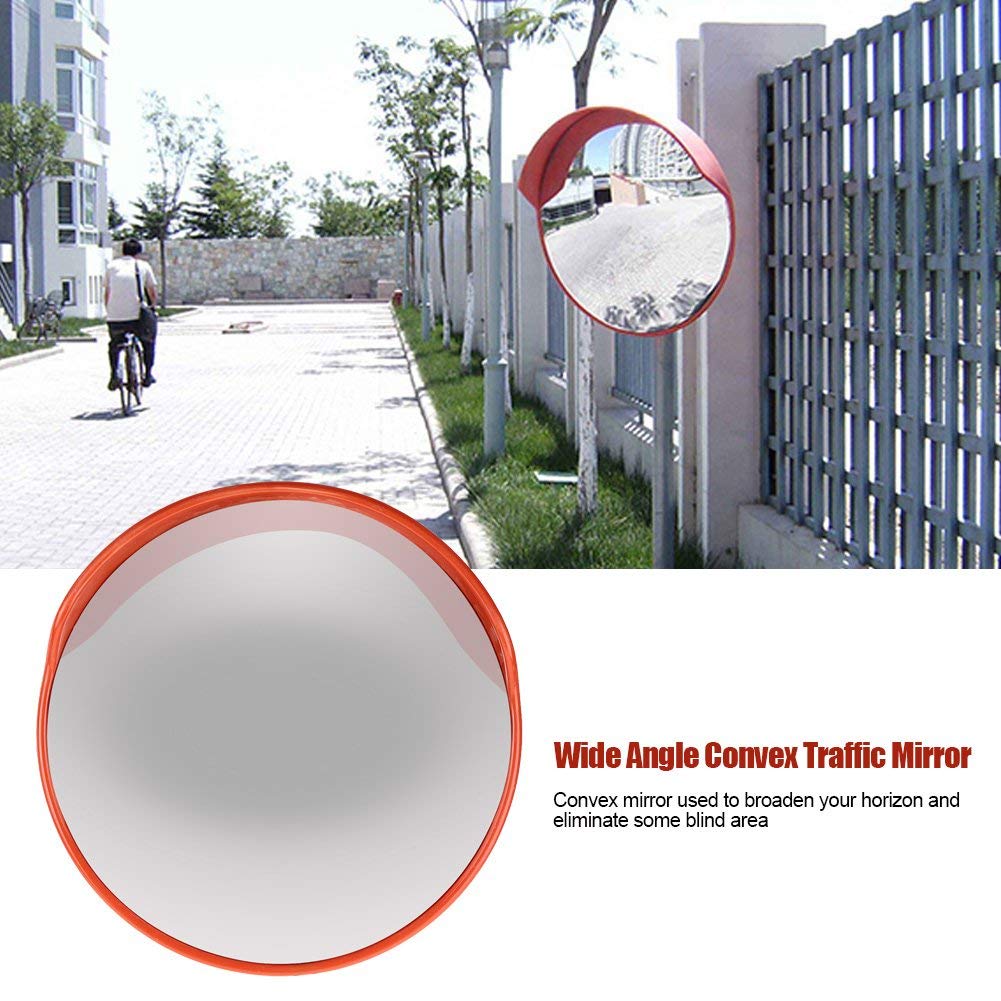 Espejo Convexo de Seguridad para Exterior, Irrompible, Ángulo Visual 130°, para Vigilancia y Circulación