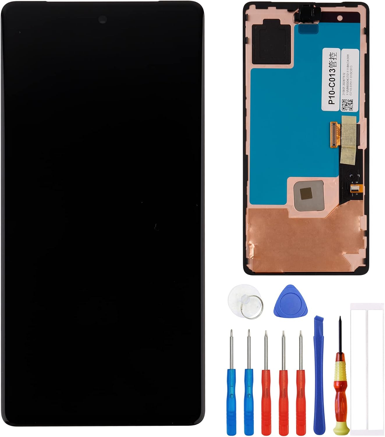 AMOLED Display Compatible with Google Pixel 7 GVU6C GQML3 6.3" inch LCD Screen Display Digitizer Assembly with Frame and Free Tools(Support Fingerprint)