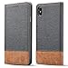 for iPhone Xs Max Wallet Case,WenBelle Blazers Series,Stand Feature,Double Layer Shock Absorbing Premium Soft PU Color Matching Leather Cover Flip Cases for Apple iPhone Xs Max 6.5 inch (Grey)