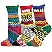 TeeHee Winter Fashion Jacquard Ankle Boot Socks for Women 9-Pair with Gift Box Colorful Textured Socks School
