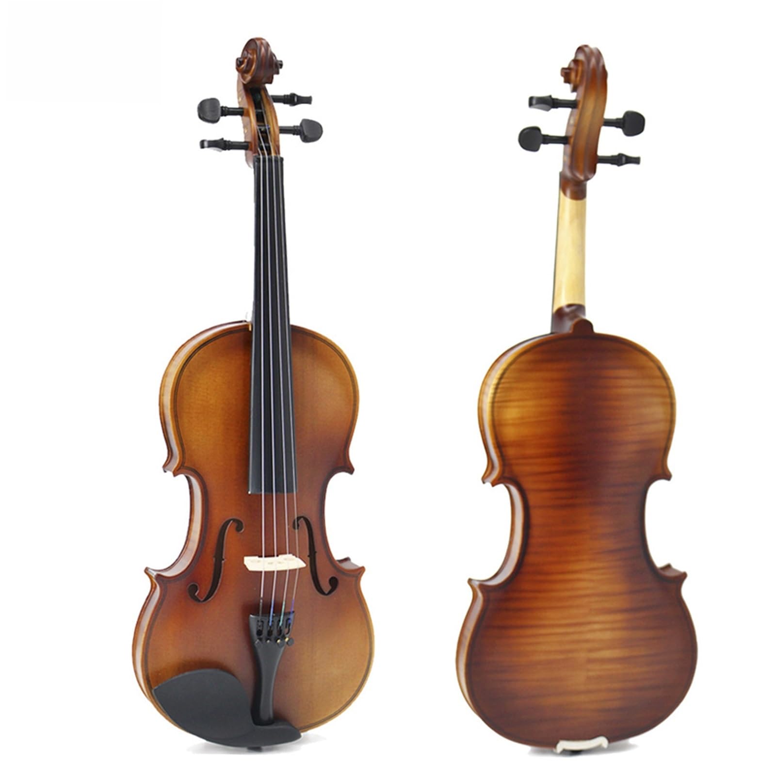 Violino Da Pratica Per Principianti Lucido In Legno Massello Fatto A Mano Popolare Rosa(1/4)