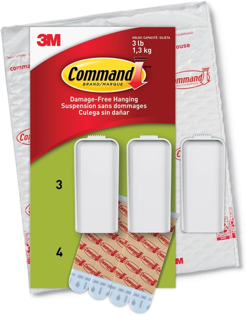 Command PH044-3NA Large Canvas Hangers, Indoor Use, 0