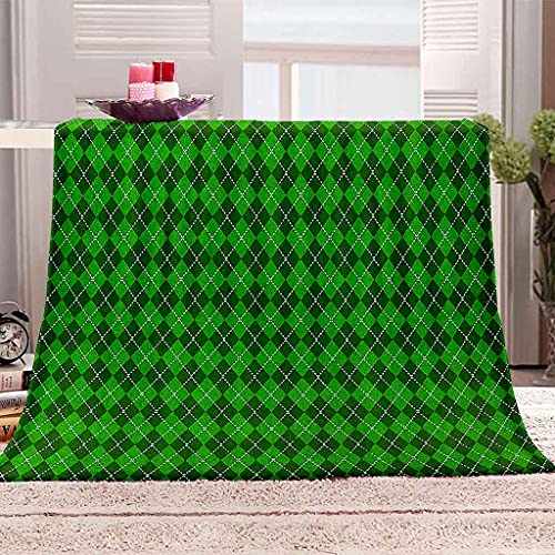 Couverture polaire douce au toucher anti-froid flanelle verte