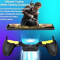 Vista 4 de Mobile Phone Game Controller Grip With Triggers Cooling Fan Mobile Gaming Handle Case With Cooler Radiator Joystick For 4-67 Phone iPhone Android