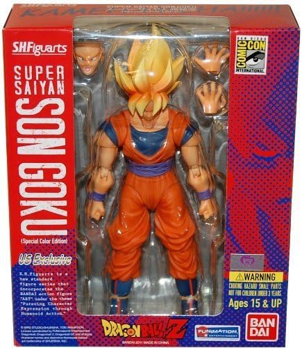 Dragonball Z Kai S.H.Figuarts SDCC 2011 5 Inch Deluxe Articulated Action Figure Super Saiyan Son Goku