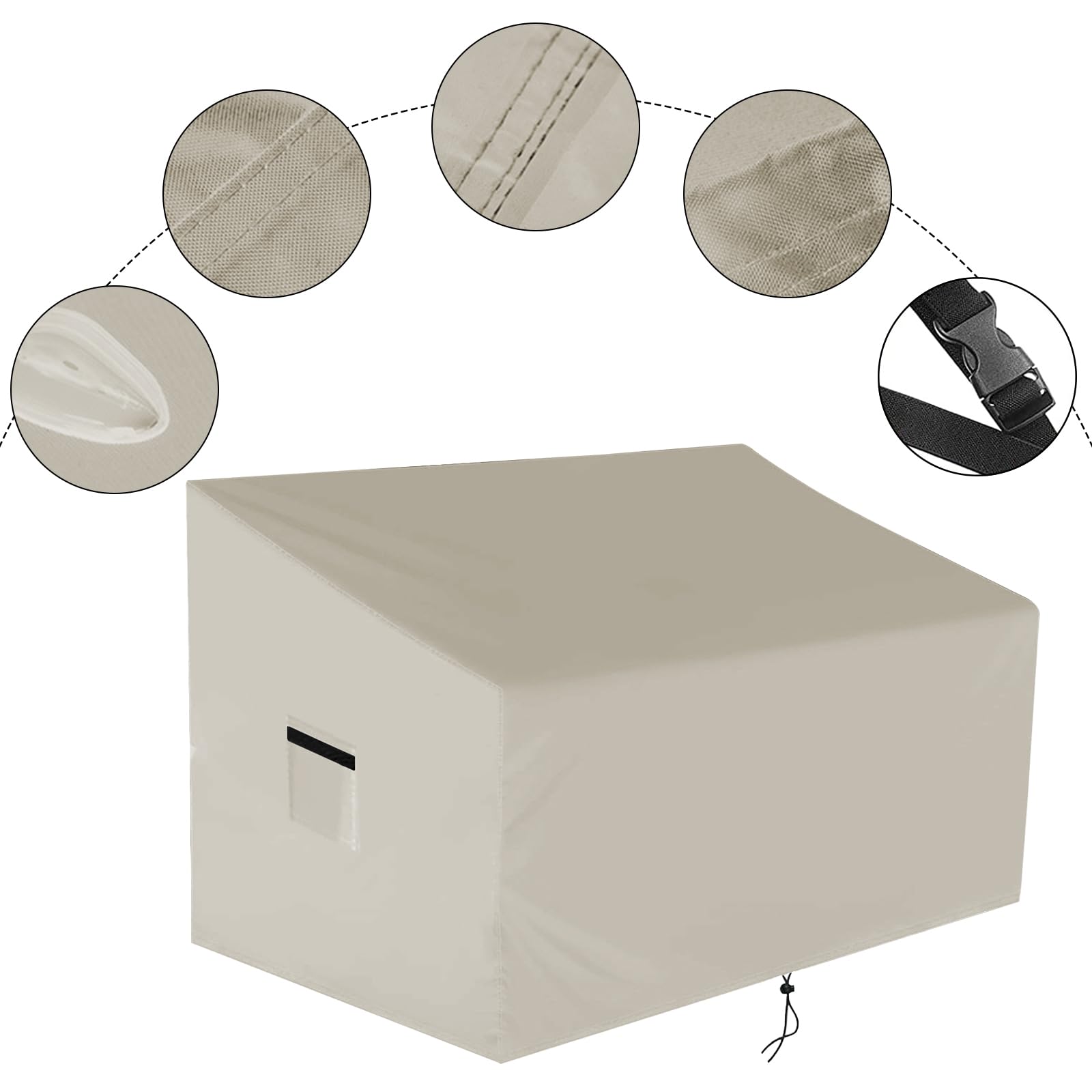 Housse De Protection Pour Canapé Palette - 130x85x80cm - Tissu Oxford 420D Imperméable - Cordons De Serrage
