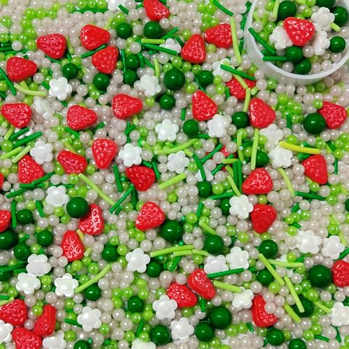 Strawberry & Flower Edible Sprinkles Mix