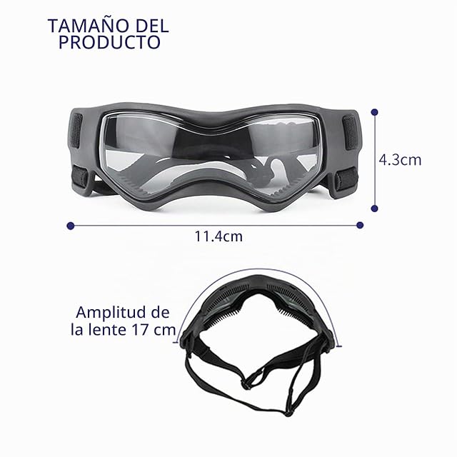 Foto 2 de 6 de Gafas de sol para mascotas - Protección UV, diadema elástica ajustable (tamaño pequeño)