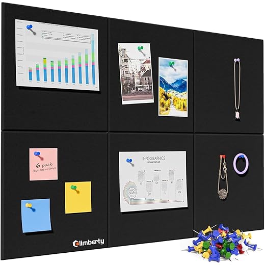 Climberty Black Felt Bulletin Board 30x30cm