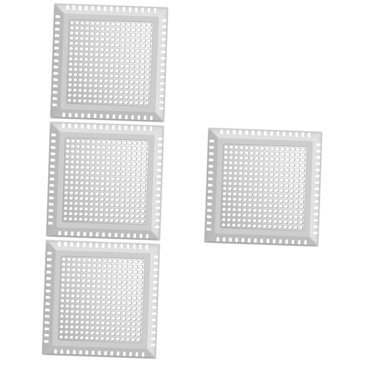 NUOBESTY 4 Piezas Cubierta de Drenaje de Piso Anti-Bloqueo Trampa para el Cabello de la Ducha Pelo de desagüe de la Ducha colector de Drenaje de Cabello bañera Drenaje del Cabello Plata