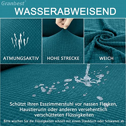 Granbest Premium Wasserdicht Esszimmer Stuhl Abdeckungen Satz Von 4, Stretch Hohen Zurück Stuhlhussen Slipcover Für Esszimmer… – Ansicht 3