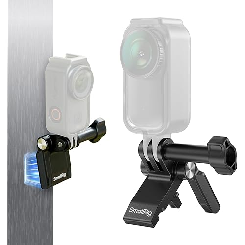 SmallRig Magnetic Mount for Action Camera, for DJI Osmo Nano/Action 4/5 pro, for GoPro Hero 13/12/11, with Quick Release Plate for Arca-Swiss, 1/4"-20 Locating Hole, Ultra-Low-Angle Shooting