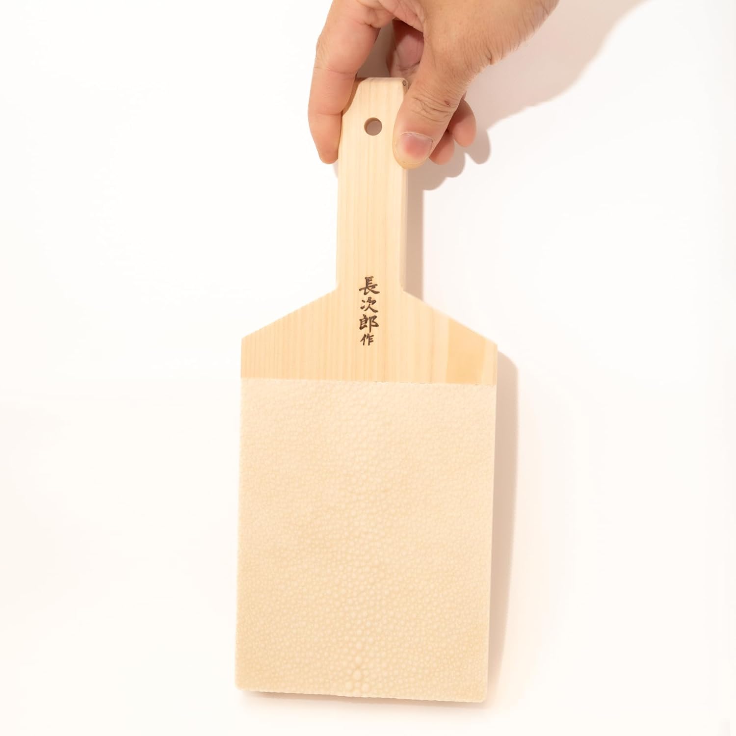 Japanese Traditional Grater for Wasabi and Ginger with Minoyaki Plate Made in Japan (Single item, Grater Extra large size)