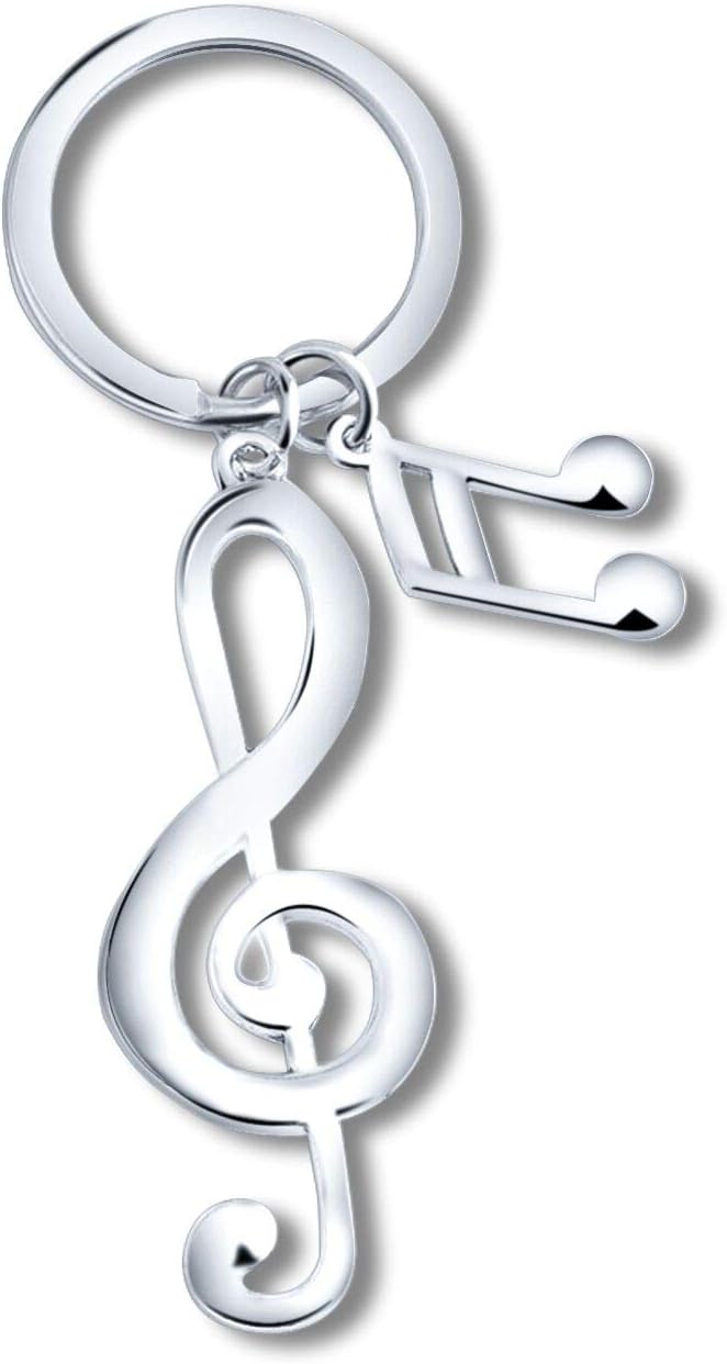 BEKECH Music Themed Jewelry Clef Pendant Musician Note Charm Keychain for Music Lover