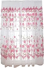 IMIKEYA Cortinas Transparentes Cortinas Florais Persianas Transparentes Cortinas Transparentes Janela Cortinas Transparentes De Voile Janela Tule Triagem De Janela Produto Acabado
