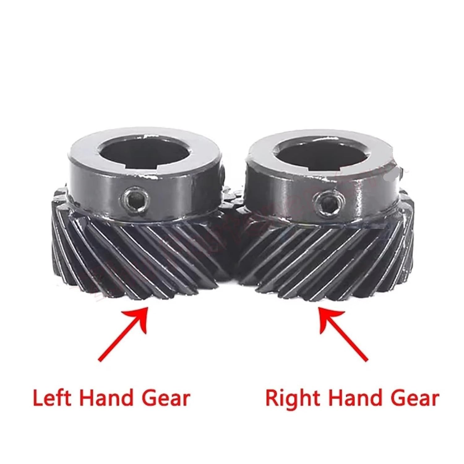 45 Degree Helical Bevel Gear 20 Teeth 1.5 Module Left/Right Rotation, 6-20mm Bore, Carbon Steel 1pc(20mm-Keyway 6x2.8mm Left)