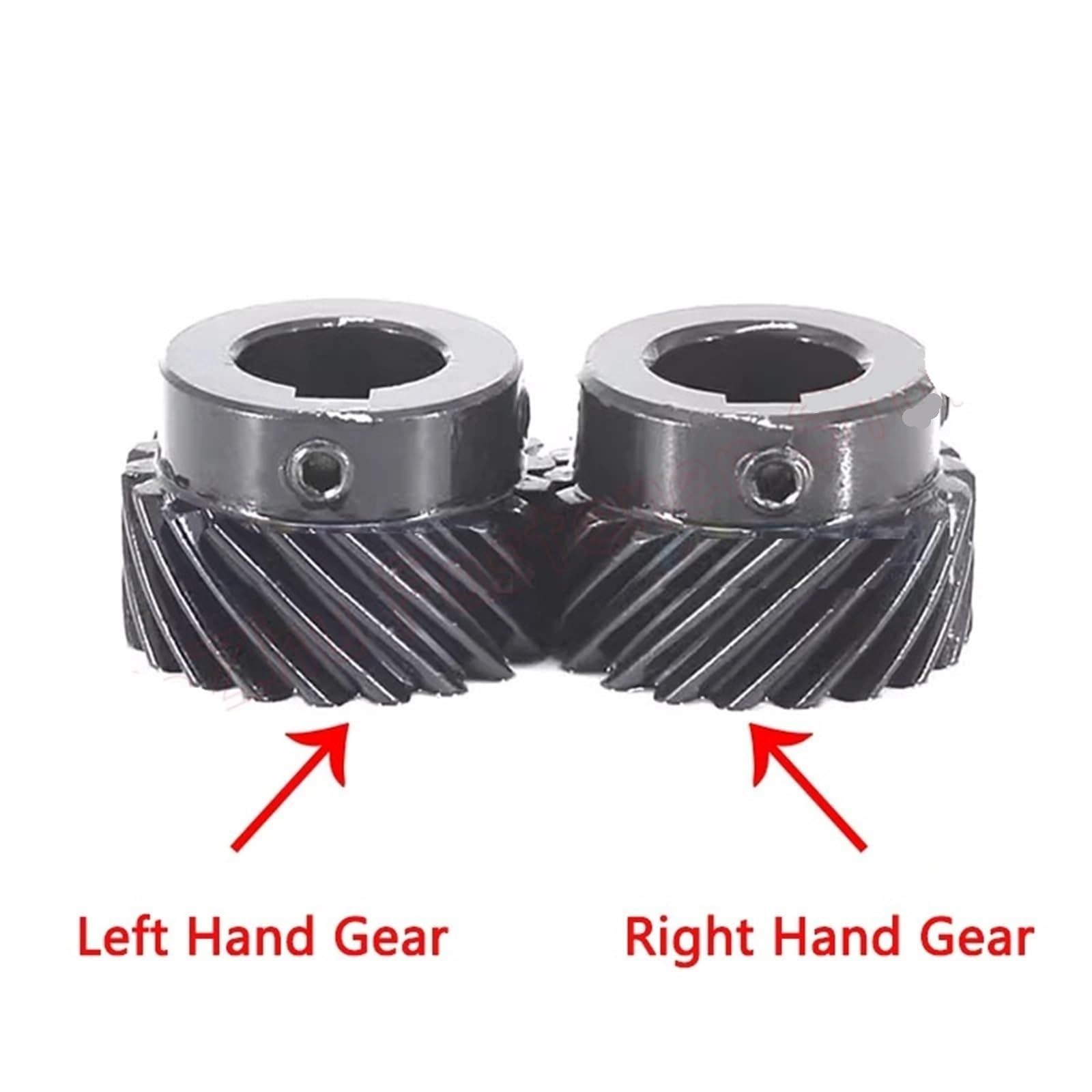 Engrenage conique en acier hélicoïdal 45 degrés 20 dents 1,5 m rotation gauche et droite pour l'ingénierie de précision (17mm-keyway 5x2.3mm gauche)