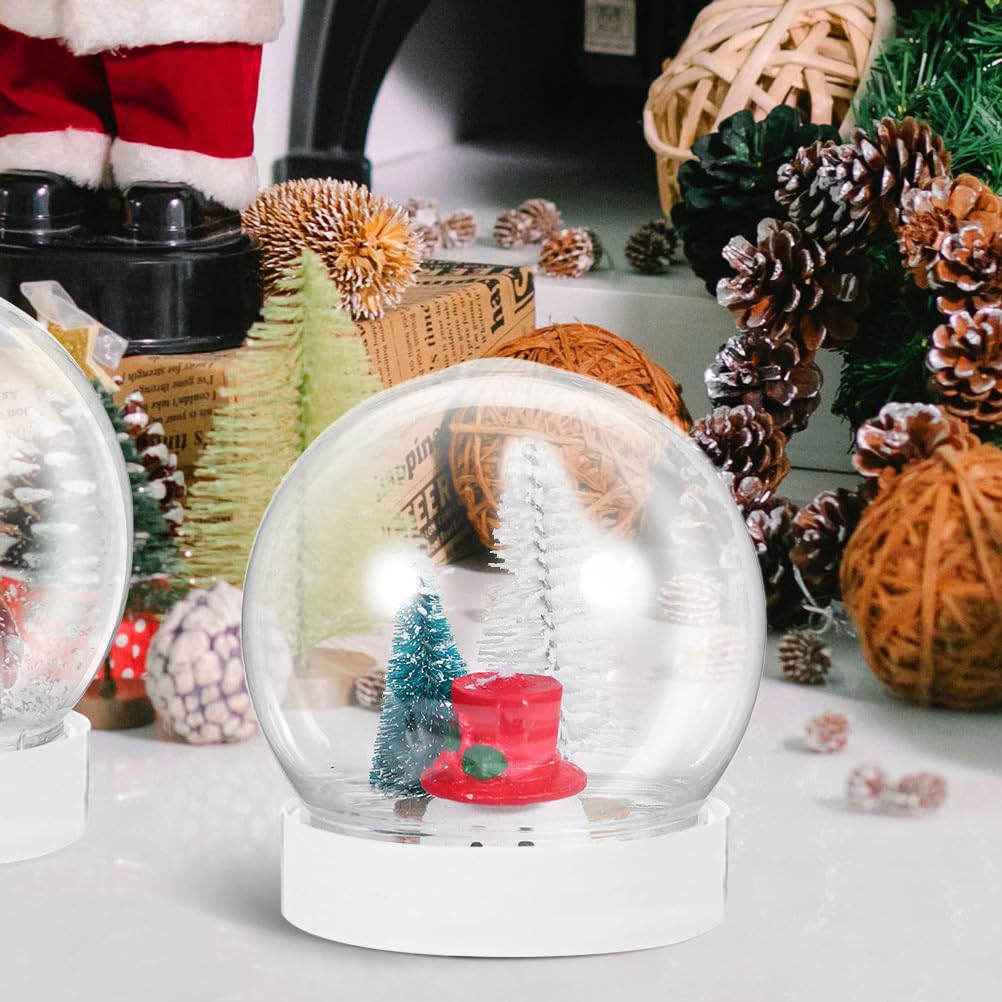 Homoyoyo 60 Bolas de Nieve para Hacer Tú Mismo, de Plástico Rellenables de 150 Ml con Tapa de Rosca para Decoración de Navidad, Cumpleaños, San Valentín, Fiestas, 2,9 X 2,6 Pulgadas