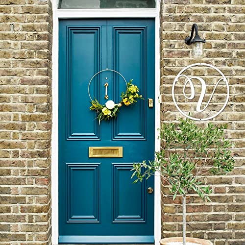 Cadeaux pour décoration extérieure avec initiale V en métal noir - 4