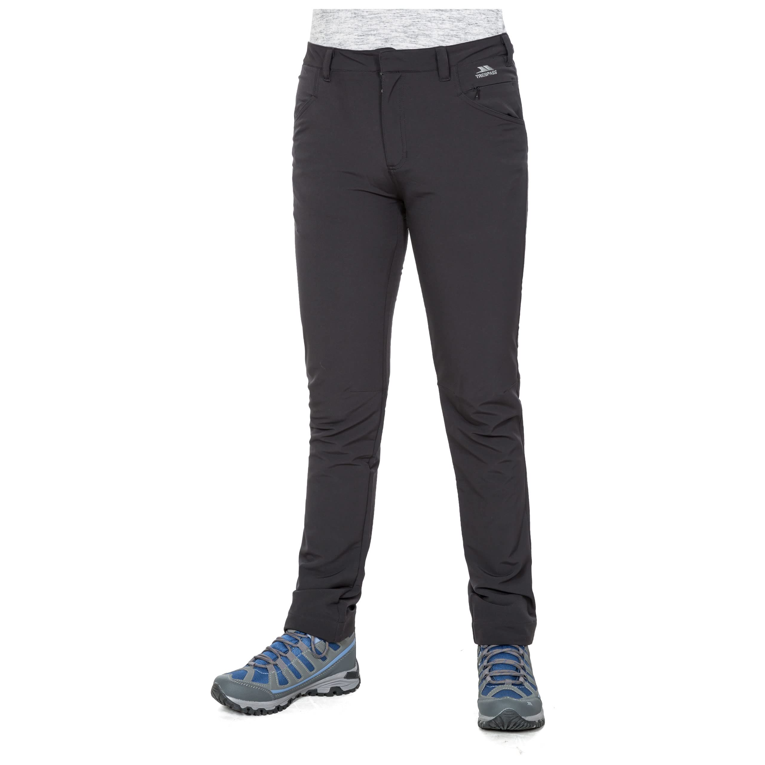 Trespass Sola Softshell Outdoor Trousers - Black - Women's - Size L - Waterproof, Breathable, Windproof