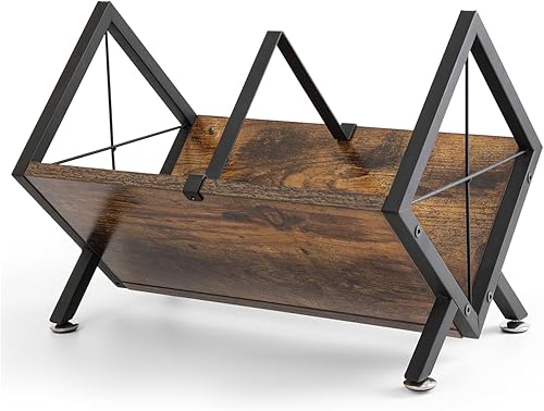 Estante de almacenamiento de discos de vinilo, soporte para discos de vinilo de 80-100 LP, soporte, pantalla, tonos profundos y apagados con