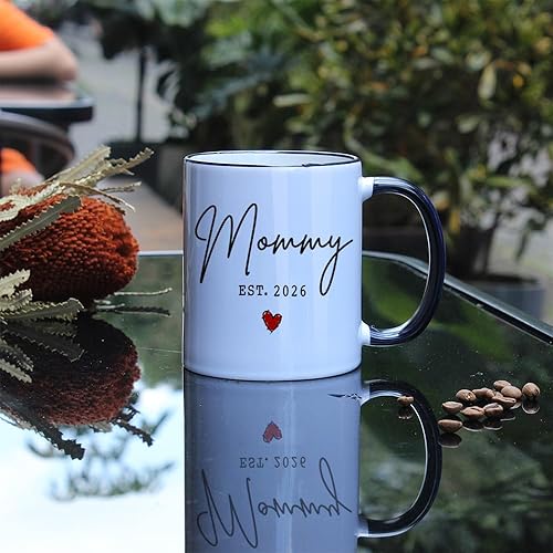 Miniatura 4 de Est - Juego de 2 tazas de café para papá y mamá 2023, regalo para mamá y papá, anuncio de embarazo, regalo para futuros padres, regalo para padres