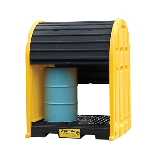 Miniatura 2 de JustRite 28676 ecopolyblend 79 Galón, 60.75" x 68.50" x 75.25" (LxAnxAl), 5000 libras de capacidad de carga 4 Cobertizos de carga al aire última