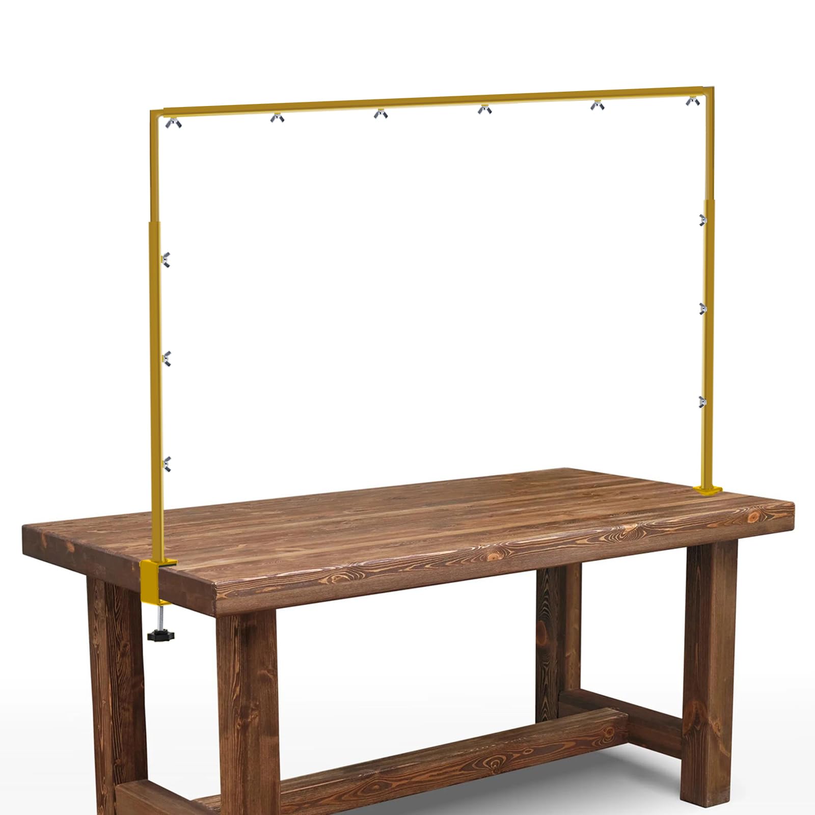 Arche de table réglable avec pinces - Tige décorative de table pour ballons, pour mariage, anniversaire et Noël (Longueur 73-247 cm, Hauteur 68-105 cm, Or)