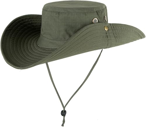 Miniatura 2 de Sombrero de pesca Sun Boonie de ala ancha para exteriores con protección UV de verano con cordón de barbilla lateral