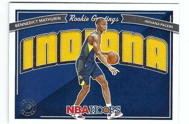 BENNEDICT MATHURIN 2022-23 Panini NBA Hoops Rookie Greetings #6 Rookie Card RC Arizona Wildcats Indiana Pacers Basketball